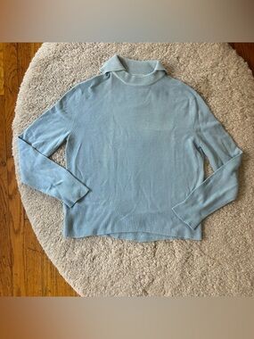 Olderbrother light blue cashmere sweater with shawl collar XS